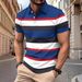 Striped T-Shirt For Men Printed Men'S Clothing Loose Oversized-Shirt Street Trend Short Sleeved Daily Casual Tees Top_viptrois.com