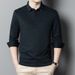 Autumn And Winter New Long Sleeve Wool Blended Shirt Men's Casual Top_viptrois.com