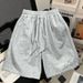 Men's Clothing Men's Style English Print Elastic Drawstring Shorts Loose Breathable Outerwear Sports Summer For Formal & Casual_viptrois.com