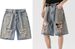 Men's Clothing Summer Thin Denim Shorts Men's Foreign Trade Trendy Brand Embroidery Loose Wide Leg Breeches Personality Ripped Five Point Pants_viptrois.com