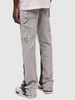 Men's Clothing Men's Denim Workwear Pants, European And American Fashion Ins Workwear, Popular Elastic Patch Denim Layered Flared Pants_viptrois.com