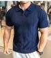 Men's Slim Fit Short Sleeve Polo Shirt – Classic V-Neck & Spread Collar Design (S-2XL, Black/Navy/Blue/White/Brown)_viptrois.com