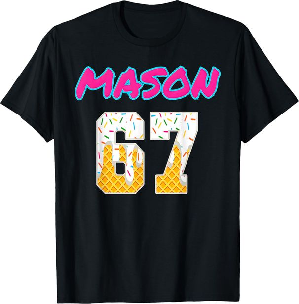 Camiseta Algodón 100% Mason 67, Meme Béisbol, Lenguaje De Subcultura, Tendencia Viral_viptrois.com