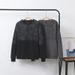 Men's Distressed Gradient Crewneck Sweatshirt, Fleece-Lined Heavyweight Pullover, Streetwear Oversized Top (Black, Dark Grey, Unisex Fit)_viptrois.com