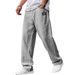 Men's Clothing Casual Cotton Linen Drawstring Waist Pants With Embroidered Logo, Relaxed Fit, Multiple Pockets, Available In 10 Colors_viptrois.com