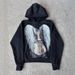 Y2k Streetwear Hoodie - 3d Angel Wing Print Unisex Oversized Pullover (Black, Polyester, Retro Gothic Style)_viptrois.com