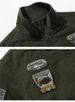 Military Style Bomber Jacket – Air Force Inspired Lightweight Coat (Men’s, Cotton, Zipper Front, Slim Fit, M-6XL, Khaki/Green/Black)_viptrois.com