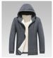 Men's Fleece-Lined Hooded Zip-Up Jacket – Korean Style Corduroy Outerwear With Thermal Comfort (M-8XL, 3 Colors) – Lightweight Polyester_viptrois.com
