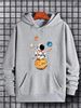 Men's Autumn And Winter Casual Fashionable Loose Hooded Sweatshirt With Geometric Print Warm Long Sleeved Pullover_viptrois.com