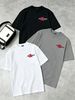 100% Cotton Men's 3-Pack T-shirts Ballostaga Text With Red GB Monogram Print Crew Neck Short Sleeve Casual Tops In Black White Gray_viptrois.com