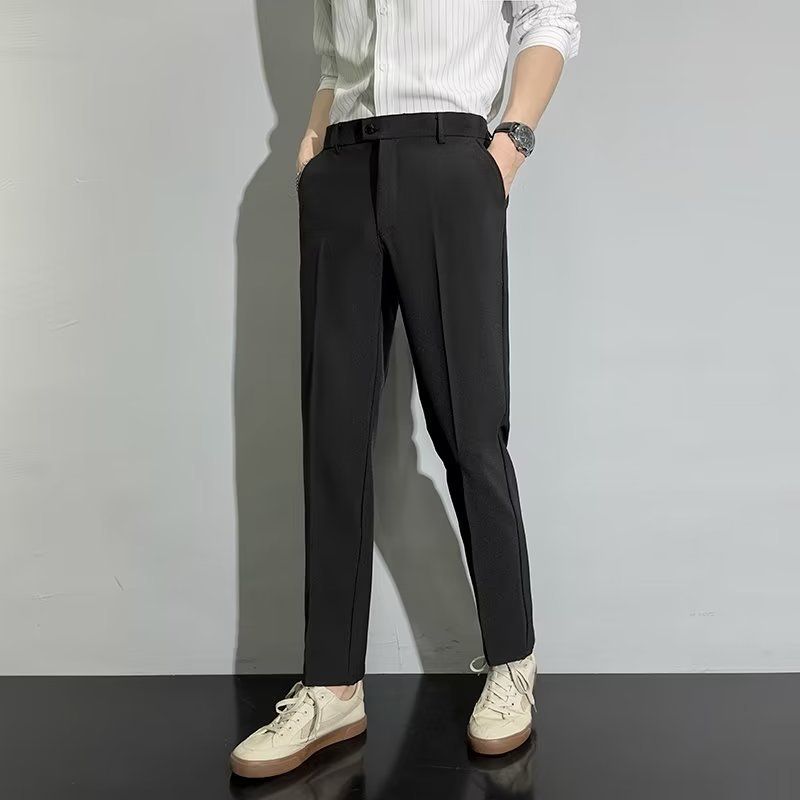 Men's Clothing Casual trousers trendy loose fitting versatile spring trousers men's simple new style trendy temperament youthful popular_viptrois.com