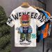 Men's Clothing High Quality Drop Shoulder Cotton T Shirt Men's Summer New Trendy Brand Half Sleeved Top Fun Cartoon Bear Short Sleeved T_viptrois.com