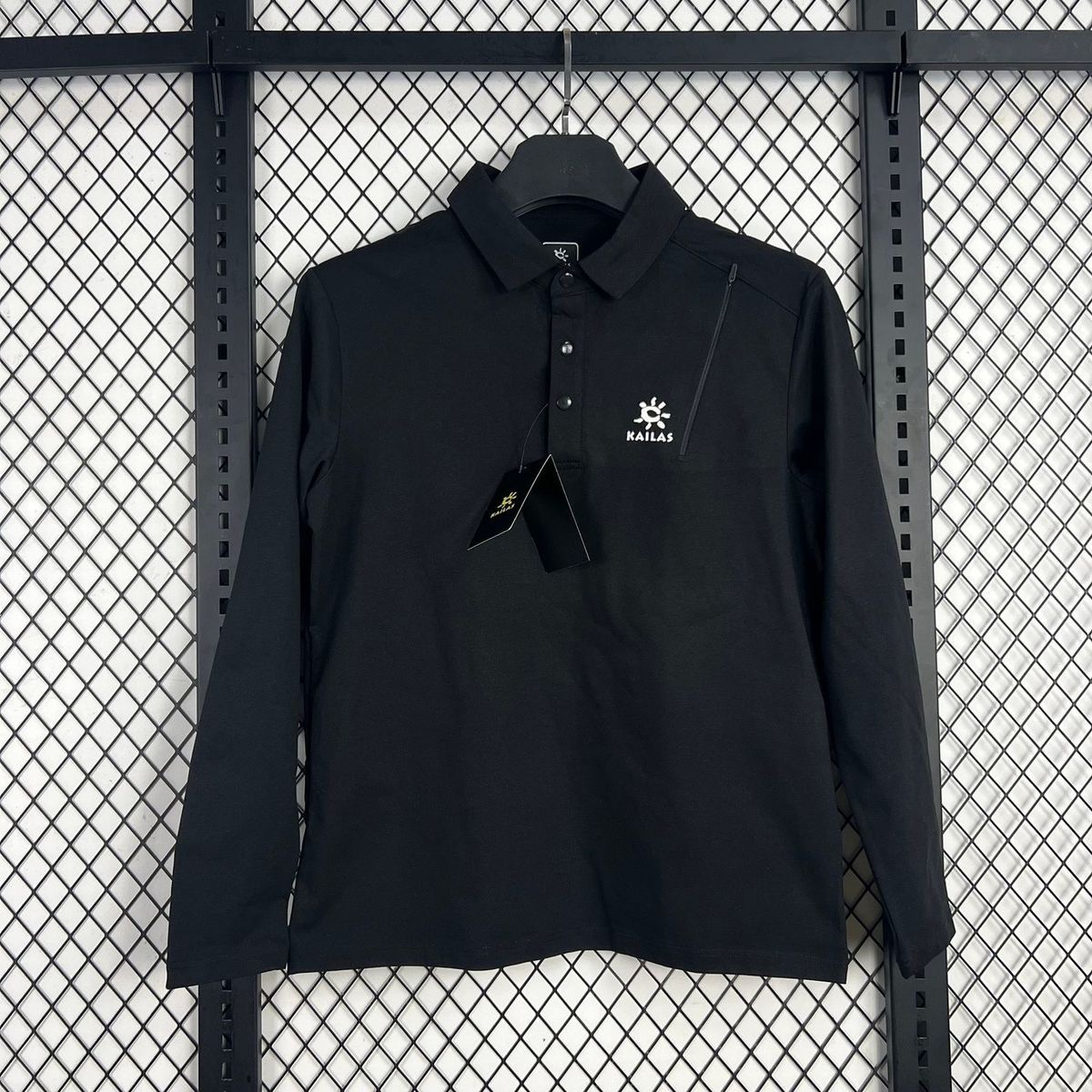 26 Spring, Autumn, Winter New Luxury Men's Polo Collar Long Sleeve Fleece-Lined Base Layer Business Casual Warm Top_viptrois.com