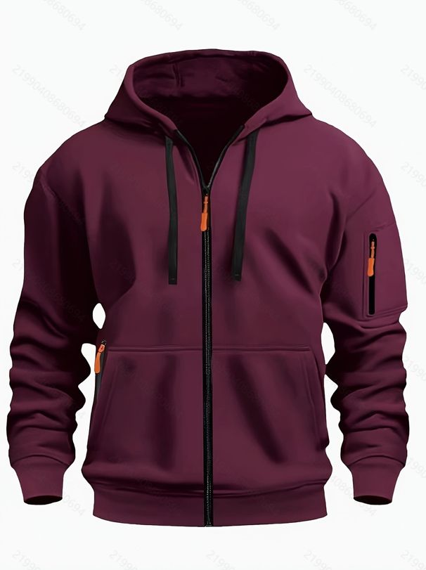 Men's Clothing European Size Autumn And Winter Men's Sweatshirt Zipper Hoodie Men's Sports Casual Cardigan Jacket Batch_viptrois.com