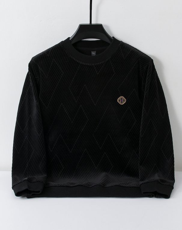 Men's Sherpa-Lined Sweatshirt – Winter Thermal Pullover With Ultra-Soft Fleece Interior, Thickened Polyester Crewneck Long-Sleeve Top_viptrois.com