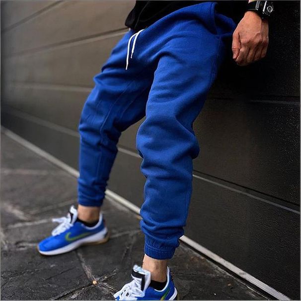 Men's Clothing Men's Mid-Waisted Loose Casual Knitted Sweatpants Spring Autumn Style Solid Color Jogger Sports Pants Trendy Versatile_viptrois.com