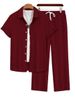New Men's Hawaiian Casual Business Casual Loose-fitting Short-sleeved Pants And Versatile Shirt Set_viptrois.com