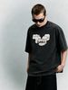 Summer New Washed Men's T-shirt, Mosaic Letter Print Crew Neck Casual Loose Basic Short Sleeve Tee_viptrois.com