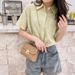 Women's New Wave-Textured Square Bag - Polka Dot Print & Quilted Lock Flap Crossbody Purse_viptrois.com