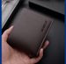 Slim Men's Wallet, Men's Wallet, Pocket Money, Short Horizontal Two-fold Wallet, Men's Leather Folder_viptrois.com