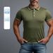 Men's Clothing Fit Short Sleeve Lightweight Business Casual T-Shirt Breathable & Comfortable (White, Orange, Green, Beige, Navy, Blue, Black)_viptrois.com