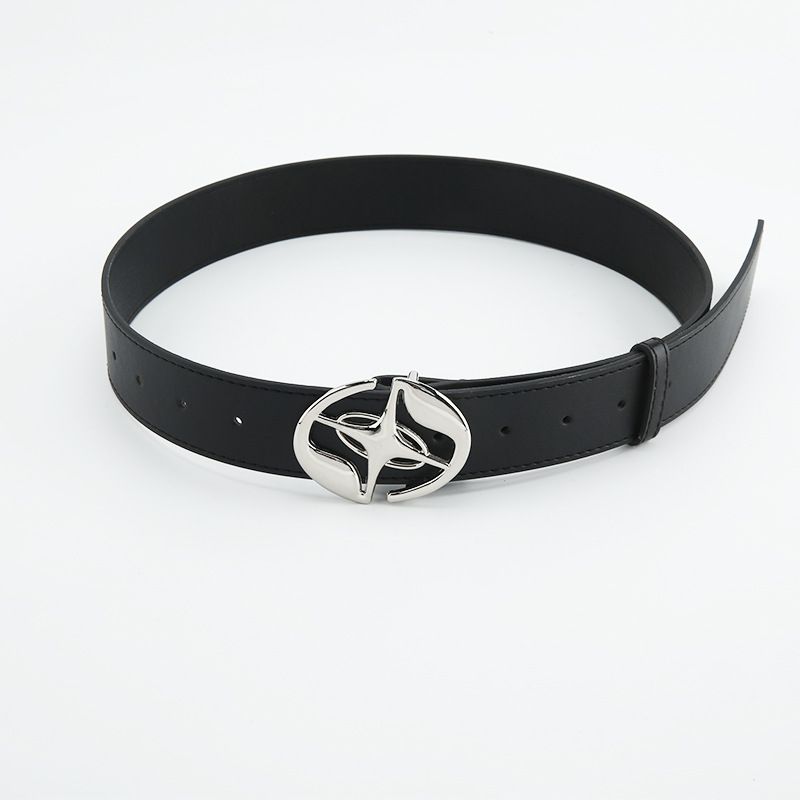 Jeans Belt Women Decorative New All-match Casual Belt Smooth Buckle Korean Style Simple Fashion Belt Spot_viptrois.com
