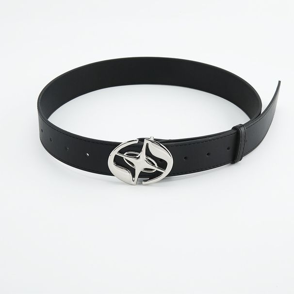 Jeans Belt Women Decorative New All-match Casual Belt Smooth Buckle Korean Style Simple Fashion Belt Spot_viptrois.com