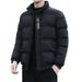 Men's Clothing Direct Sales Men's Cotton Coat 2024 New Style Trend Korean Style Stand Collar Short Cotton Jacket Casual Handsome Cotton Coat_viptrois.com