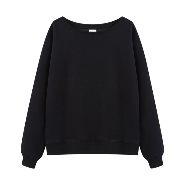 Women's Oversized Off-Shoulder Sweatshirt - 350g Heavyweight Cotton Pullover With Round Neck & Drop Sleeve, Trendy Streetwear Top (Multiple Colors)_viptrois.com