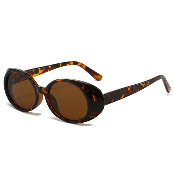 Men's Sunglasses Water Transfer Retro Small Frame Sunglasses High End Anti Ultraviolet Personalized Oval Sunglasses_viptrois.com