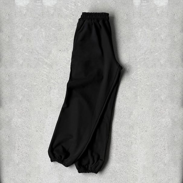 Men's Clothing Street Double Waist Tie Casual Pants Unisex Y2k Retro Straight High Waist Hip Hop Pants_viptrois.com