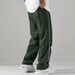 Men's Quick-Dry Casual Pants With Drawstring - Summer Lightweight Straight Fit Trousers, Breathable & Versatile For Daily Wear_viptrois.com