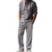 2025 Four Seasons Linen Men's Casual Set Loose Long-sleeved Long Pants Shirt Set For Men_viptrois.com