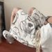Men's Elastic Drawstring Bear Graffiti Print Quick Dry Casual Loose Fit Beach Sports Shorts Trendy Five Point Summer Pants_viptrois.com