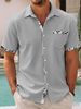 Men's Clothing Men's Summer Fashion Hawaiian Collar Shirt Casual Lace Print Beach Pocket Short Sleeve 13 Colors Available_viptrois.com