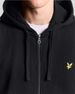 Lyle & Scott Men's Black Full-Zip Cotton Hoodie_viptrois.com