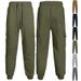 Cross-Border European And American Autumn Winter Fleece Men's Cargo Patchwork Multi-Pocket Drawstring Sports_viptrois.com
