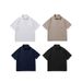 Unisex Clothing Breathable Casual 290g Heavyweight Leading Trendy Polo Shirt Men's Loose Solid Color Split Drop Shoulder Lapel Polo Shirt Couple_viptrois.com