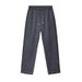 Retro Lyocell Striped Relaxed Fit Drawstring Pants For Men - Casual Loose Straight Leg Trousers With Elastic Waist (Black, Gray, Army Green)_viptrois.com