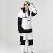 Men's Clothing New contrast color ski suit set windproof waterproof warm breathable ski hoodie leggings ski pants men and women one piece_viptrois.com