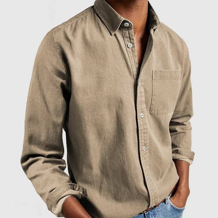 2025 New Men's Shirt, New Long-sleeved Lapel Men's Shirt_viptrois.com