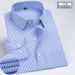 Men's Slim Fit Business Shirt Long Sleeve Striped Casual Office Wear Breathable Cotton Blend Formal Interview Shirt_viptrois.com