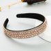 Korean Style Trendy Colorful Full Diamond Anti Slip Headband for Women Simple Headwear Suitable for Parties Daily Wear Or Shopping_viptrois.com