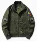 MA1 Jacket, Men's Military Bomber - Vintage Inspired Cargo Coat, Air Force Style Baseball Uniform Jacket In Distressed_viptrois.com