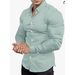 Men's Clothing Long Sleeved Shirt Printing Business Casual Non Iron Solid Color Lapel Shirt_viptrois.com