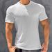 Men's Clothing Neck Short Sleeve Men's T Shirt Sports Fitness Running Trendy Brand Breathable Stretch Top_viptrois.com