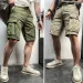 2025 Men Summer New Multi Pocket Cotton Cargo Outdoor Breathable Male Fashion Solid Quick Dry Jogger Shorts Pants_viptrois.com