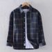 CT 2025 New Men's Plaid Trendy Fashion Casual Long Sleeve Shirt Jacket_viptrois.com