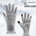 Gloves for men winter winterproof warm with wool thickened waterproof touch screen unilateral cycling exposed 2 fingers_viptrois.com