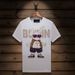 Men's Clothing Short Sleeved T Shirt Hot Diamond Print Rabbit Mature And Steady Half Sleeved Mercerized Cotton Ice Silk High End Large Size_viptrois.com